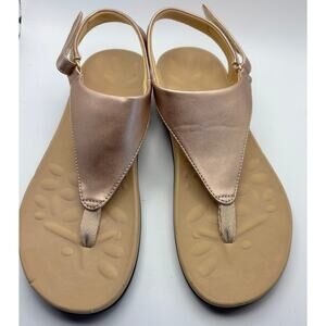 NEW UTENAG Women’s Arch Support Sandals Gold Flip Flop Comfort Slingback EU 38